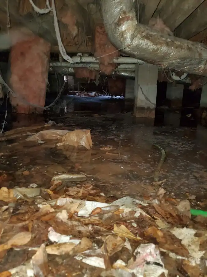 Crawl space flood assessment for Commercial Water Damage Restoration in Lower Nazareth
