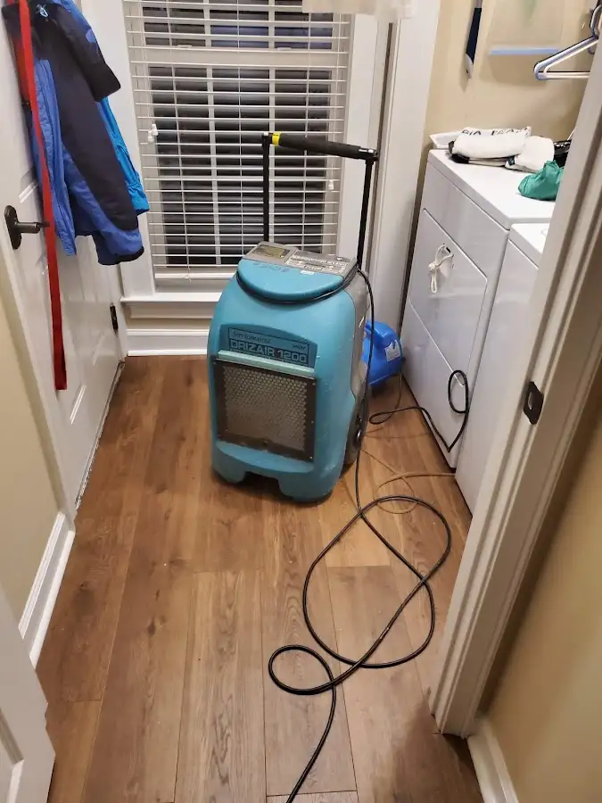 Commercial dehumidifier deployed for Flood Damage Cleanup in Lower Nazareth